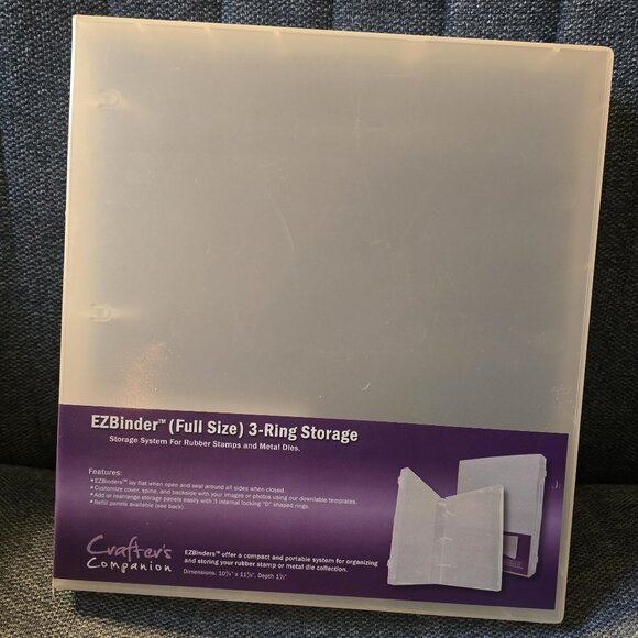 Crafter's Companion EZBinder Full Size 3 Ring Binder Die & Rubber Stamp Storage - Picture 1 of 4